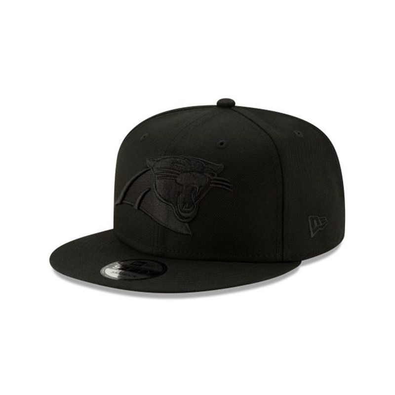 NFL Carolina Panthers Basic Black On Black 9Fifty Snapback (DFL4614) - Black New Era Caps